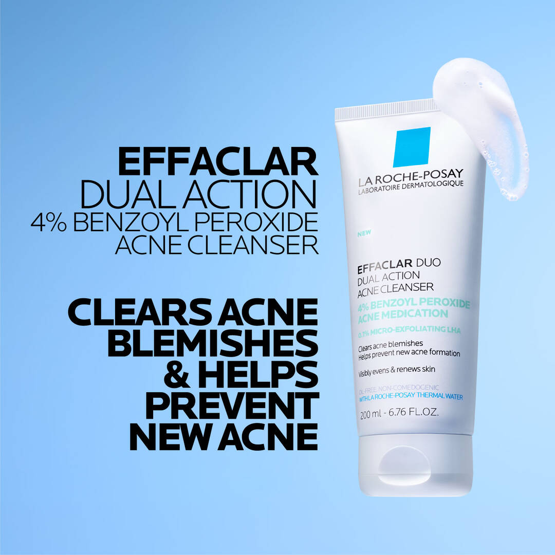 Effaclar Dual Action Acne Face Wash With 4 Benzoyl Peroxide La Roche effaclar-dual-action-acne-face-wash-with-4-benzoyl-peroxide-la-roche