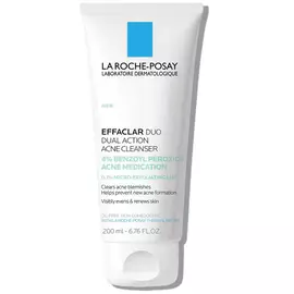 Clinically tested & dermatologist-recommended La Roche-Posay Effaclar Dual Action Acne Face Wash With 4% Benzoyl Peroxide	