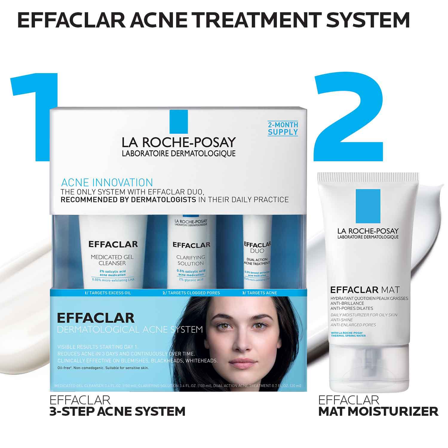 Effaclar Acne Treatment System with Moisturizer | La Roche-Posay