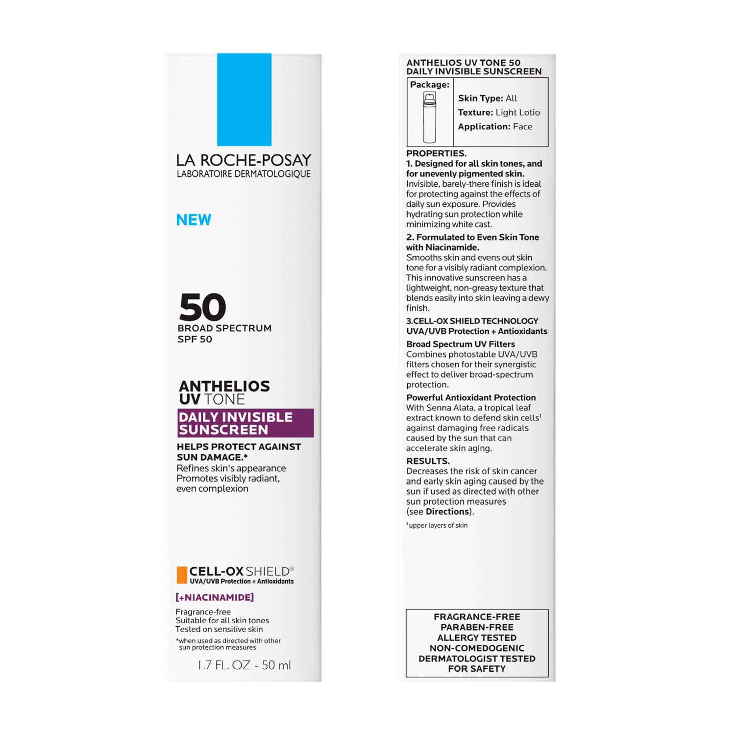 Anthelios UV Tone Invisible Sunscreen SPF 50