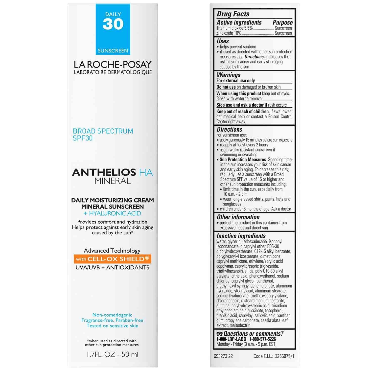 Anthelios Mineral SPF Moisturizer with Hyaluronic Acid
