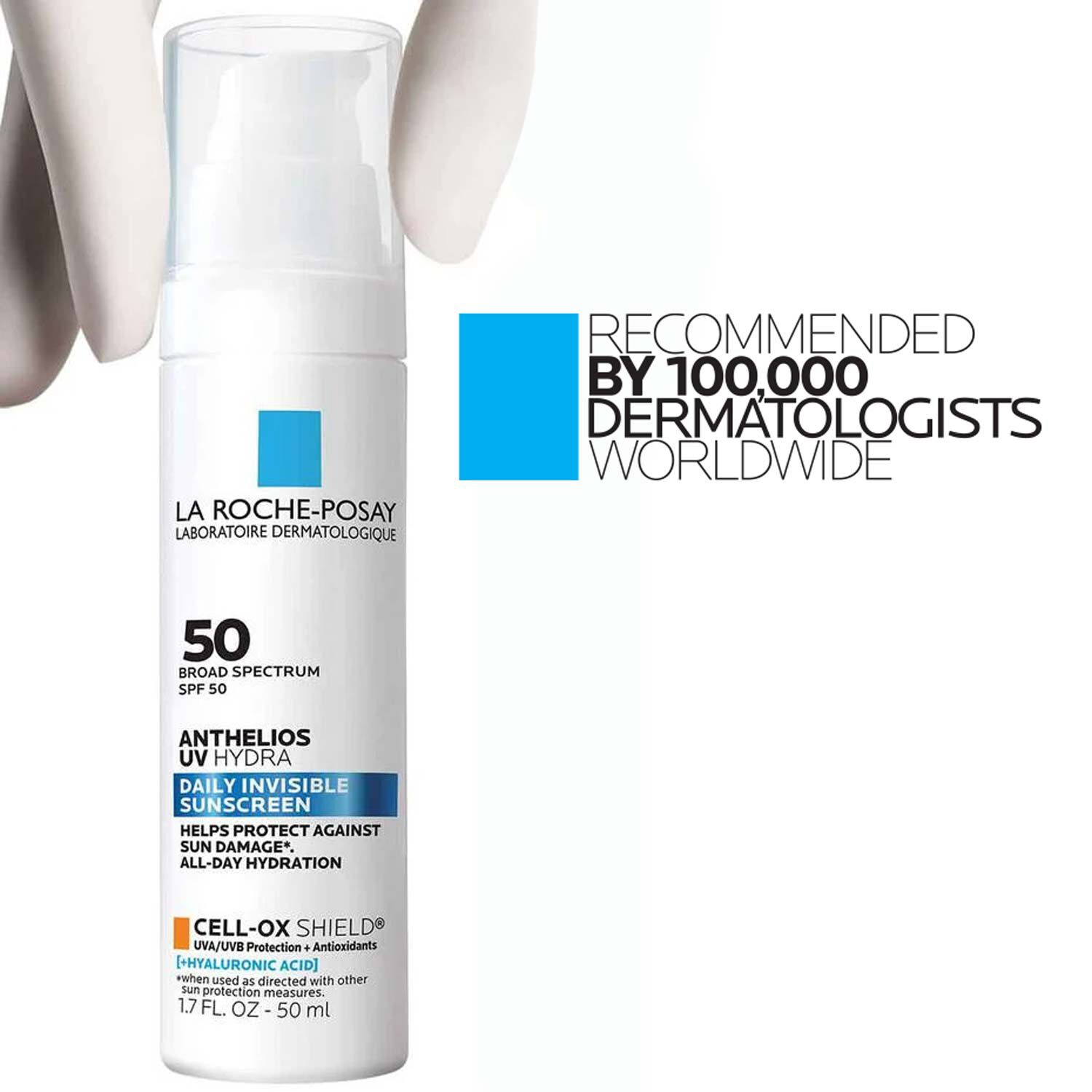 Anthelios UV Hydra Hydrating Face Sunscreen SPF 50 With Hyaluronic Acid