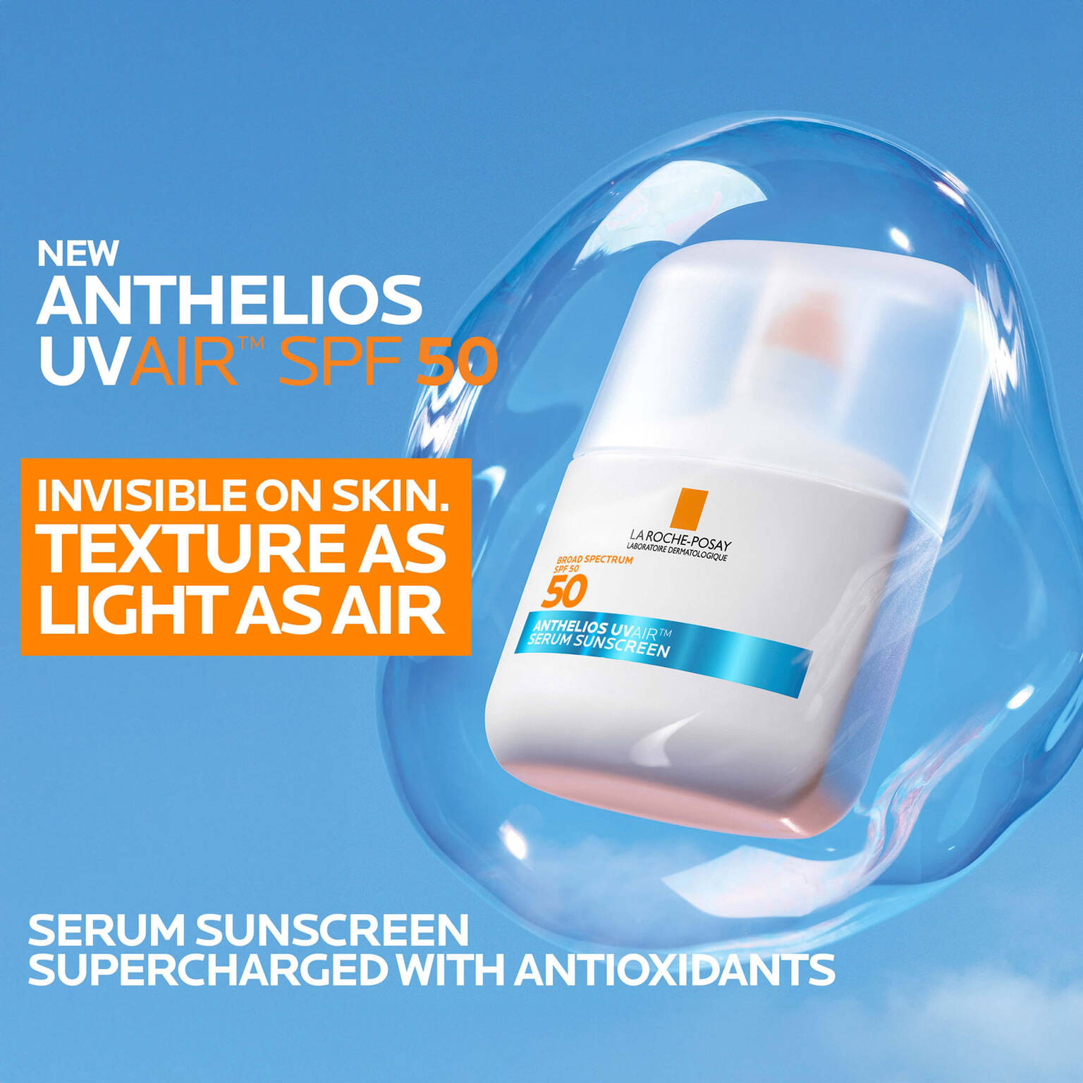 Anthelios UVAir Daily Serum Face Sunscreen SPF 50 La Roche Posay anthelios-uvair-daily-serum-face-sunscreen-spf-50-la-roche-posay