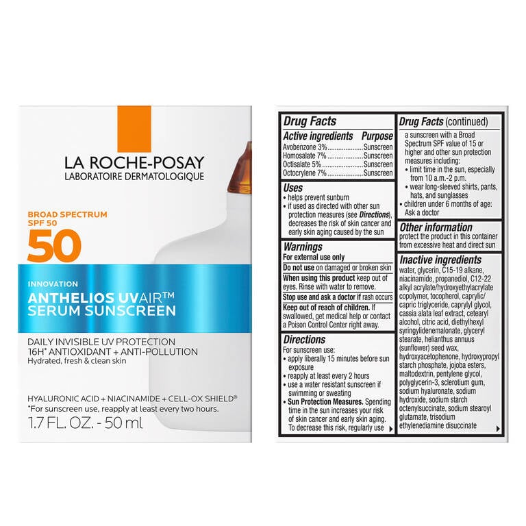 Anthelios UVAir™ Daily Serum Face Sunscreen SPF 50 | La Roche-Posay