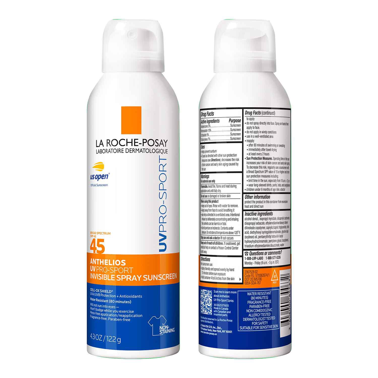 Anthelios UV Pro-Sport Sunscreen Spray SPF 45