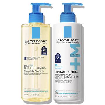 Lipikar AP+ Cleansing Oil & AP+M Moisturizing Cream Set