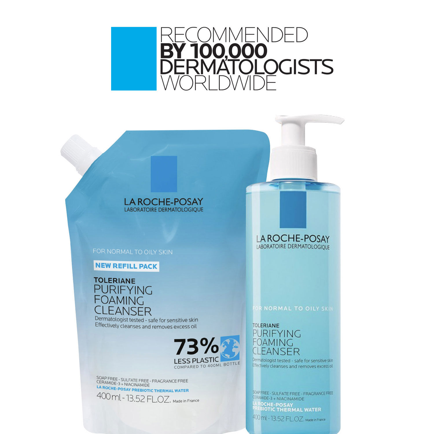 Toleriane Purifying Foaming Face Wash by La Roche-Posay, the skincare brand recommended by 100,000 dermatologists worldwide	