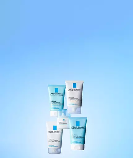 Toleriane products on blue backrgound