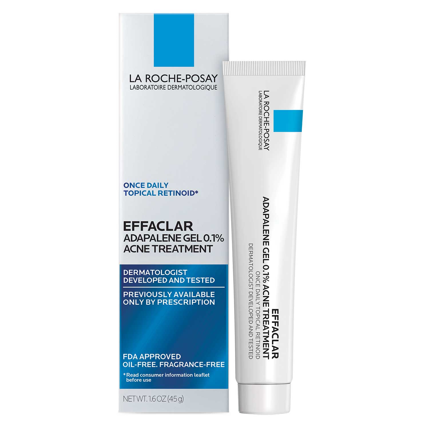 Mathis Bevæger sig ikke Adskillelse Effaclar Adapalene Gel 0.1% | Topical Retinoid for Acne | La Roche-Posay