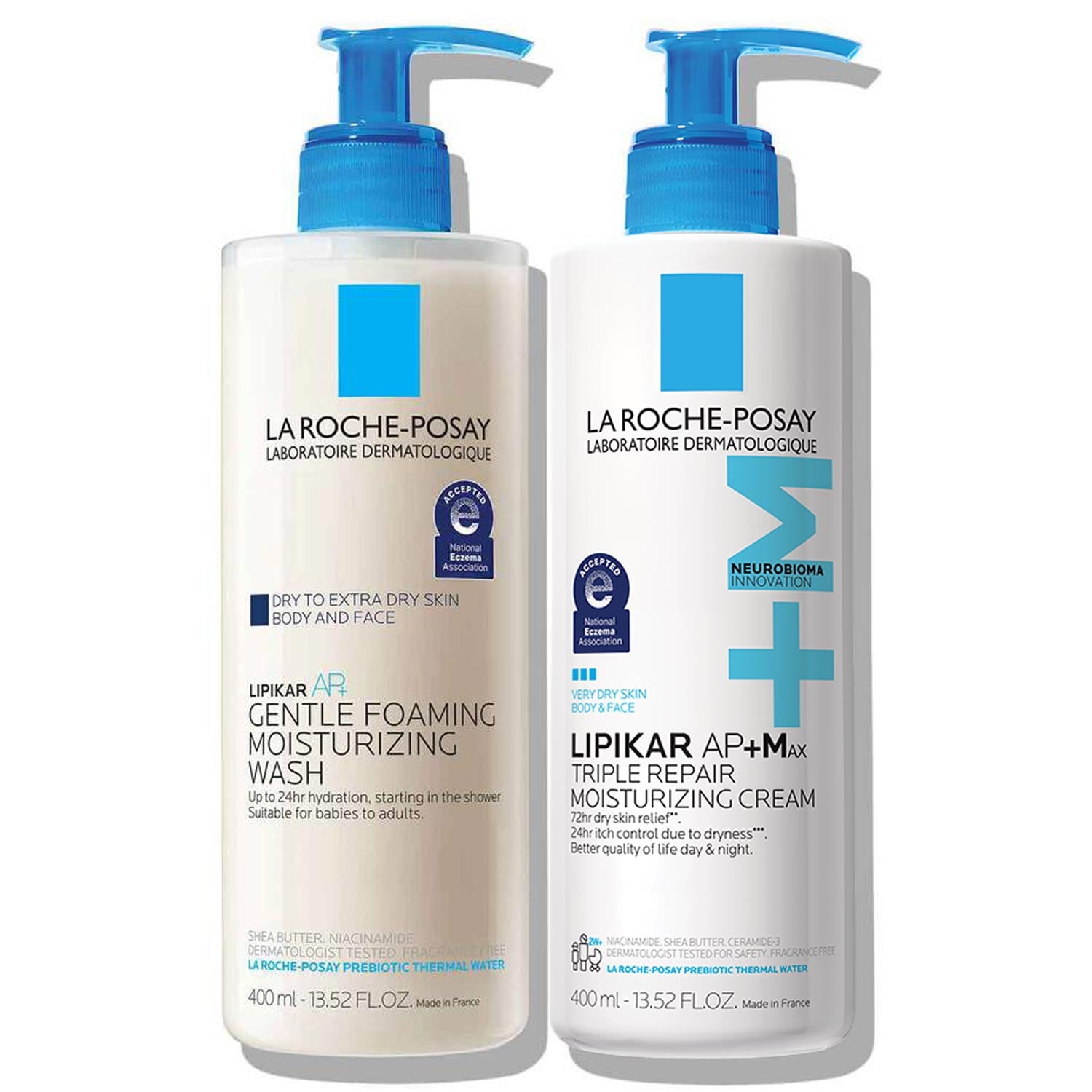 La Roche Posay Lipikar AP+ Body Wash & AP+M Moisturizing Cream Set