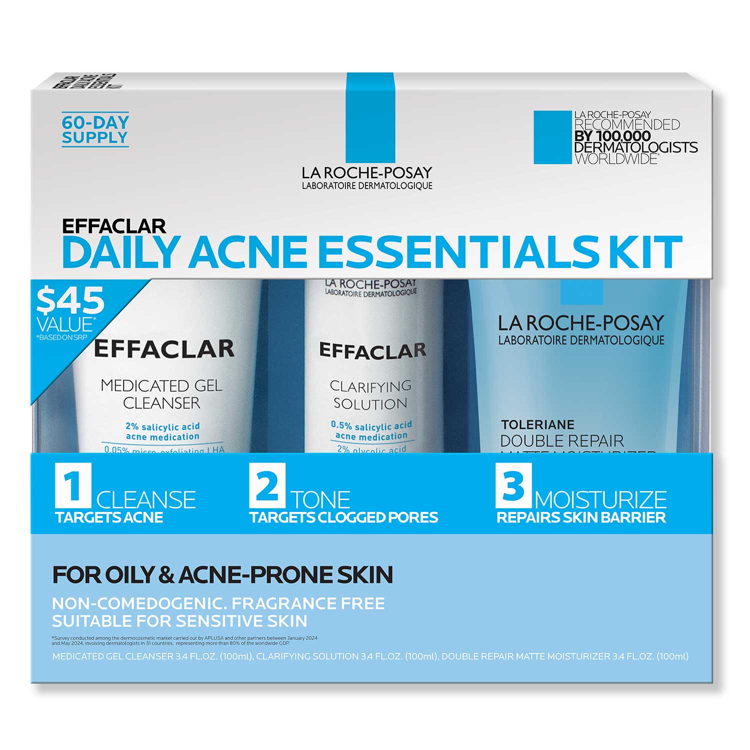 La Roche Posay Effaclar Daily Acne Essentials Kit $40